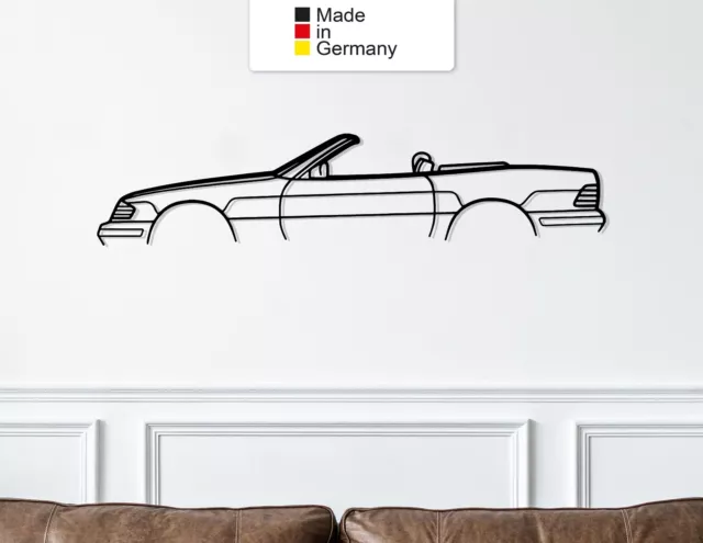 für Mercedes SL-Class R129 Classic, Metall Wandbild, Wanddeko, Auto Silhouette