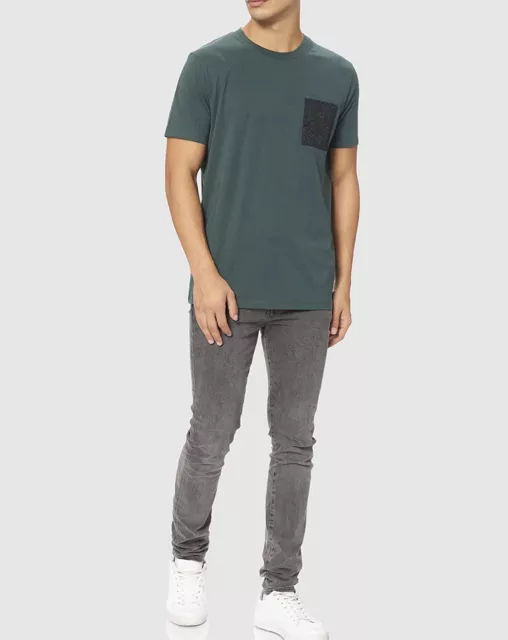 T-shirt uomo Esprit 061EE2K312 455 verde taglia S top ragazzi adolescenti adolescenti 3