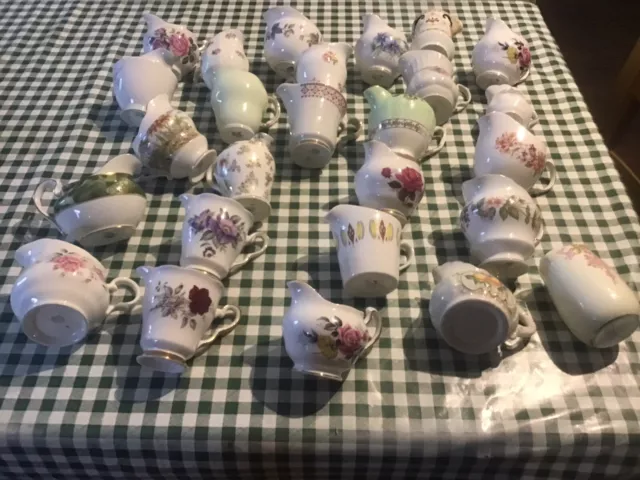 LOVELY SELECTION  Of  7 Vintage China Milk Jugs Various Makes