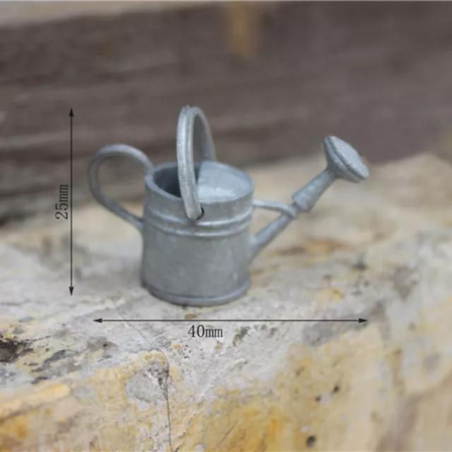 1:6/1:12 Metal Watering Can Doll House Miniature Garden Accessory HomRQ