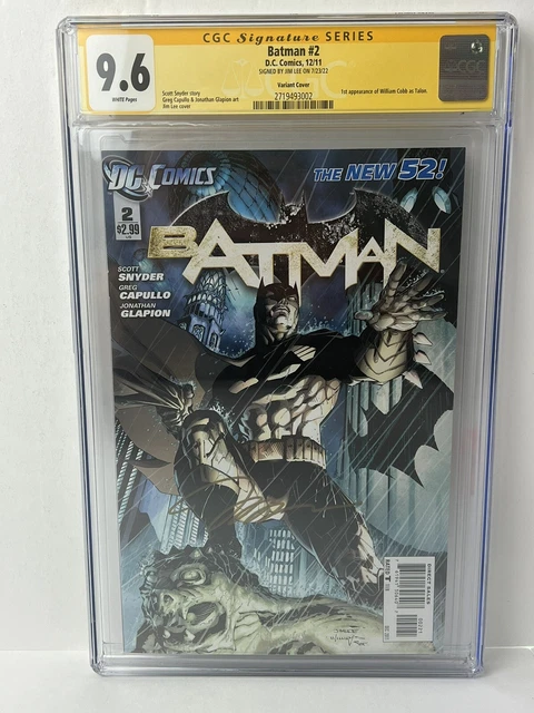 Batman #2 Variant 1st Appearance of William Cobb as Talon CGC 9.6 Signed Jim Lee