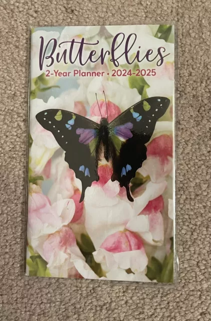 2024-2025 BUTTERFLIES 2 Year Purse Pocket Calendar Planner - FREE SHIPPING