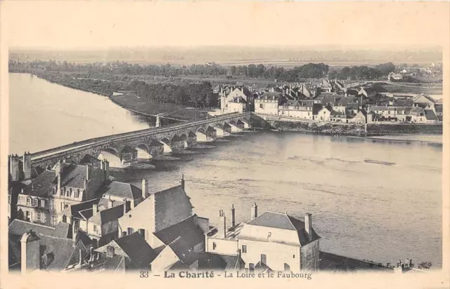 Cpa 58 La Charite La Loire Et Faubourg