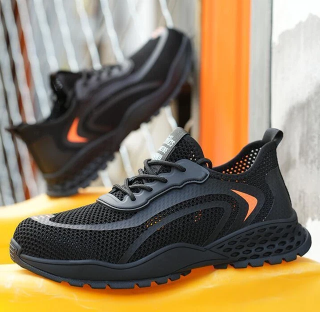 MENS SAFETY SHOES Work Trainers Womens Steel Toe Cap Lightweight Hiking ...