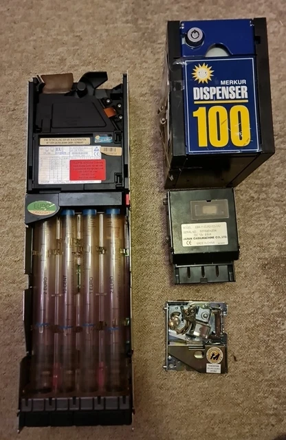 Merkur ADP Münzturm ,Merkur Dispenser MD100 ,Akzeptor & Münzeinheit HerzAss. Merkur ADP Münzturm ,Merkur Dispenser MD100 ,Akzeptor & Münzeinheit HerzAss.