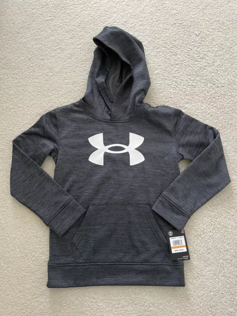 Under Armour Symbol Hoodie Boy’s Size 7 Gray NEW