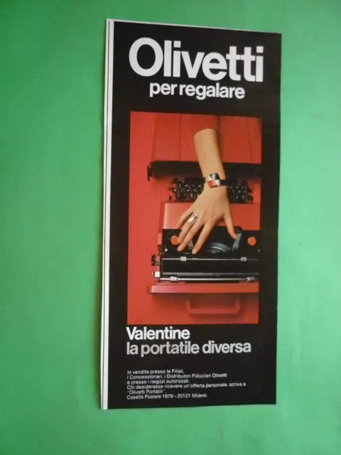 1969 Original Publicidad' Vintage Olivetti Valentine Máquina De Escribir