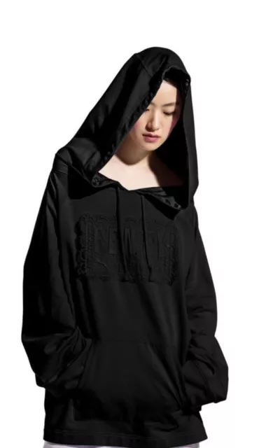 Fenty Puma by Rihanna hooded oversized lace fenty black sweatshirt Sz S