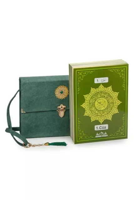 30 Juz Nubuck Covered Medium Size Arabic Quran with Special Carrying Case