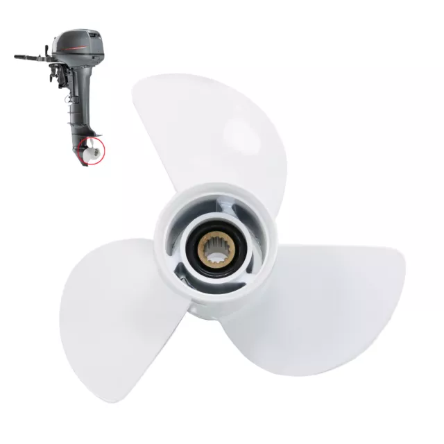 For Yamaha Propeller 13 1/2x15-K Outboard Engine 50-130HP 15 Spline Aluminum RH