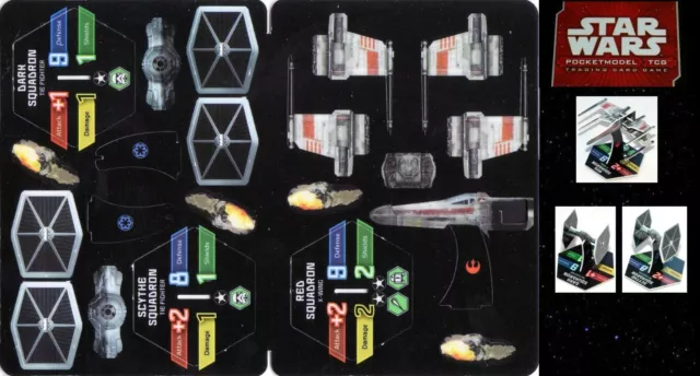 STAR WARS POCKETMODEL TCG BS001 X-WING vs TIE FIGHTER ( 3 MODELLI)