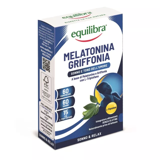 M&eacute;latonine + Griffonia Equilibra 60 Comprim&eacute;s