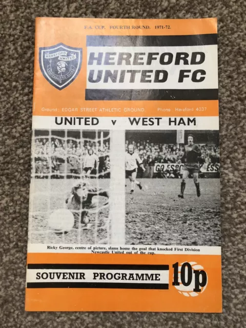 Hereford V West Ham Fa Cup 1971-72