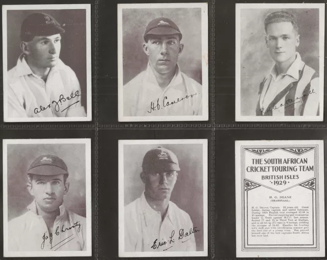 Utc (South Africa)-Full Set- S.a. Cricket Team 1929 (Autographed L17 Cards) 2