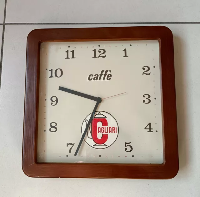 CAFFÈ CAGLIARI orologio pubblicitario da parete vintage Advertising Wall clock