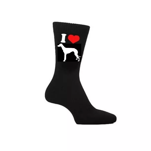 I Love Greyhound dog Socks, Greyhounds Dogs Owners Socks Novelty Gift