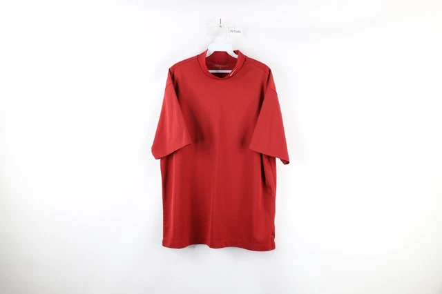 Vtg Nike Golf Mens Large Travis Scott Mini Swoosh Short Sleeve Mock Neck Shirt
