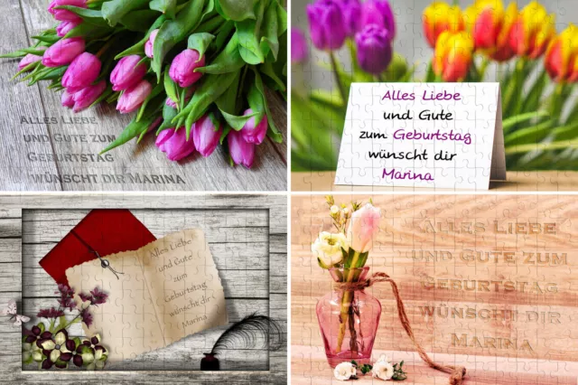 ❀ Personalisiertes Puzzle mit Namen Datum Foto BESONDERES GESCHENK Geburtstag ❀