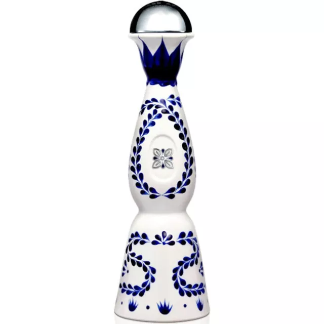 Clase Azul Reposado Tequila Ceramic Bottle Vase, Bell, Hand Painted 15", Empty