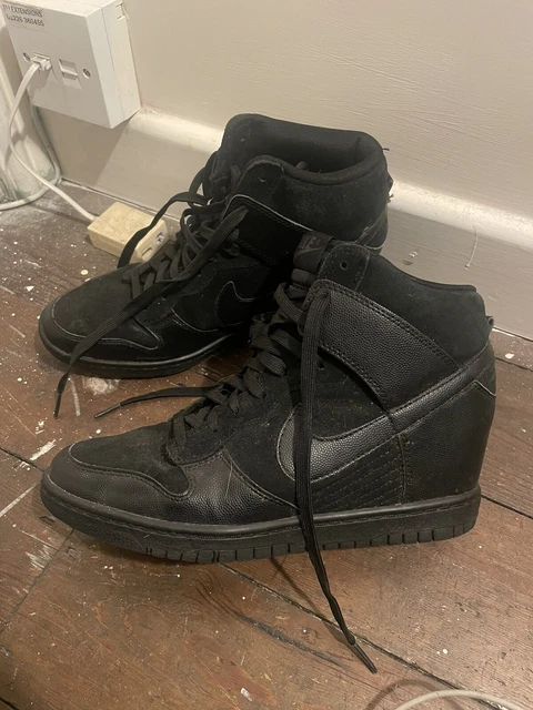 nike dunk sky high sneakerboot wedge trainer