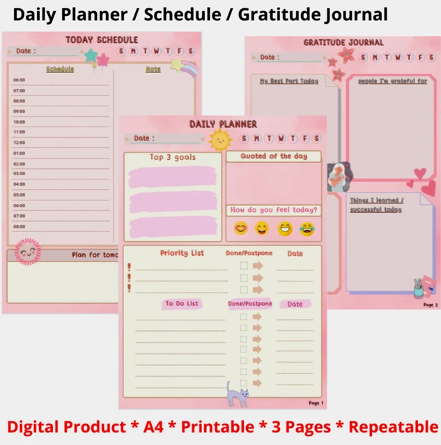 DIGITAL PLANNER DAILY TO DO LIST GRATITUDE Pastel Cute Goodnotes IPad digital-planner-daily-to-do-list-gratitude-pastel-cute-goodnotes-ipad