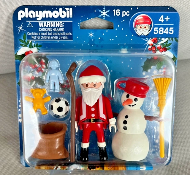 PLAYMOBIL 5845 SANTA CLAUS Muñeco de Nieve Figuras 16 Piezas Set