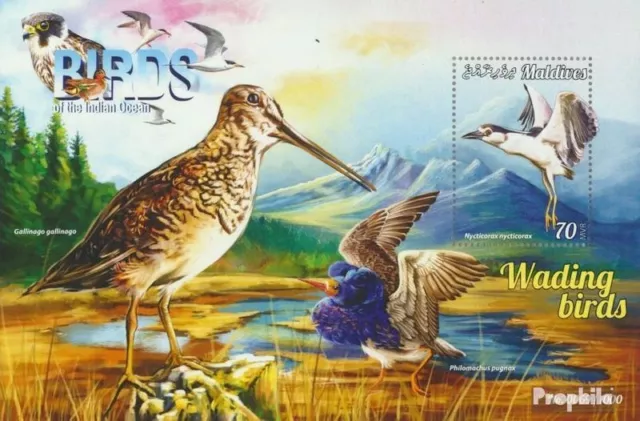 Briefmarken Malediven 2015 Mi Block 878 (kompl. Ausg.) postfrisch Vögel