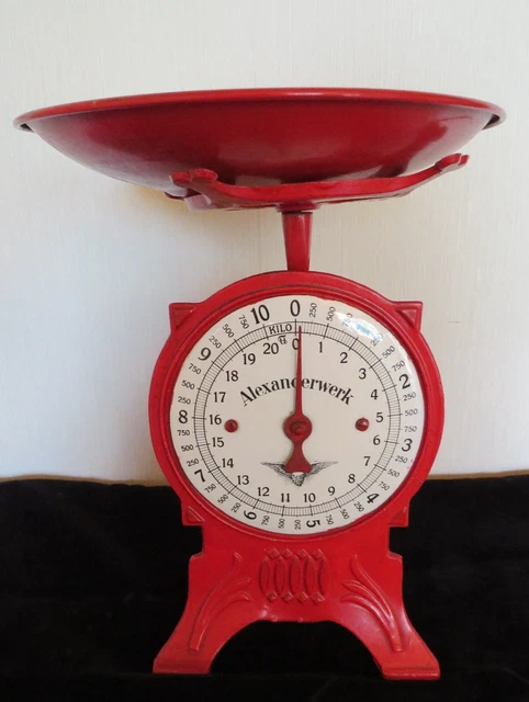 Alte Haushaltswaage, Küchenwaage, Tellerwaage, ALEXANDERWERK,  bis 10 kg