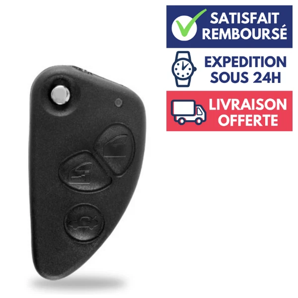 Coque De Clé Compatible Alfa Romeo 159, Brera, 156, Spider – Sans électronique – À Personnaliser Avec Votre Lame