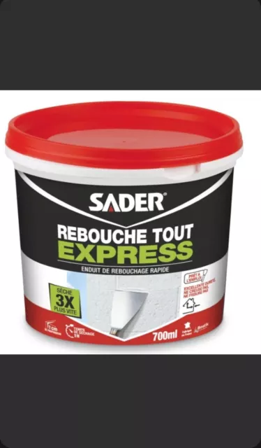 Enduit de rebouchage rapide pâte prêt à l'emploi 700ml SADER