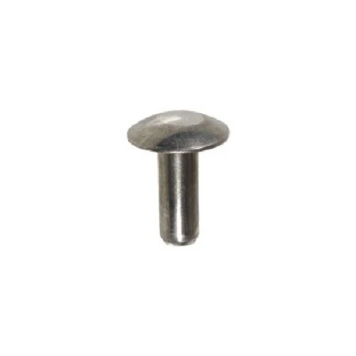 100 1/4" Brazier Head Solid Aluminum Rivets 3/8 Length