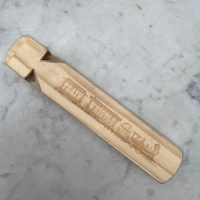 Wooden Train Whistle Traditional Toy Realistic Four Tone  Sound Steam Locomotive