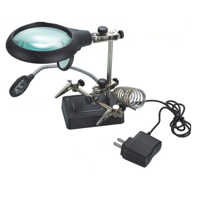 Lente D'ingrandimento LED Portatile Specchio Ingranditore Bicchiere Scrivania