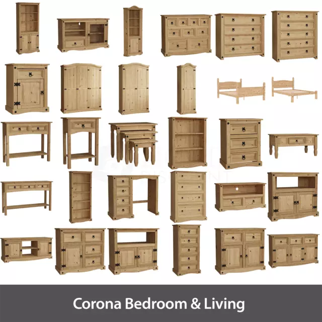 Corona Chest of Drawers TV Stand Table Solid Pine Living Room Bedroom Furniture