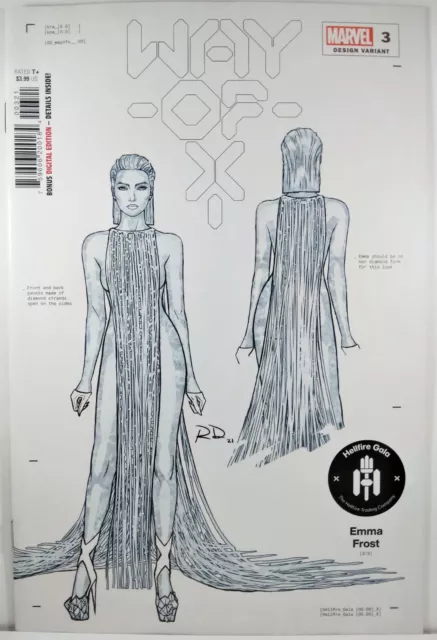 💥 Way Of X #3 Dauterman 1:50 Emma Frost Design Variant Nm- X-Men Hellfire Gala