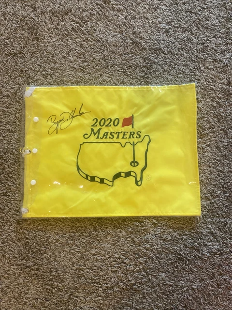 Bryson DeChambeau signed Masters Pin Flag-JSA AF18941
