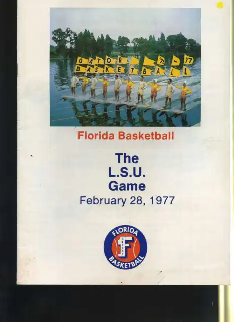 Florida Gators vs LSU Tigers February 28 1977 Basketball program MBX78