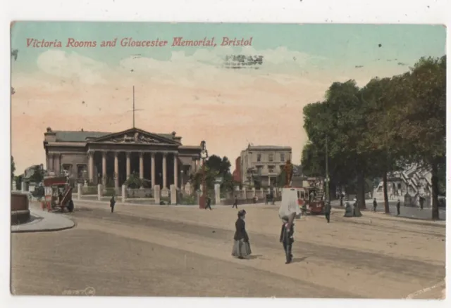 Bristol, Victoria Rooms & Gloucester Memorial 1919 Postcard, B143