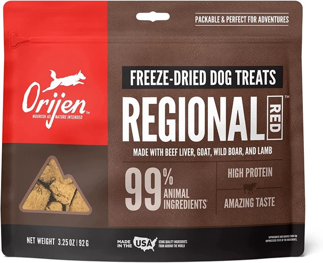 Orijen Freeze Dried Dog Treats, Grain Free, High Protein, 4 flavours