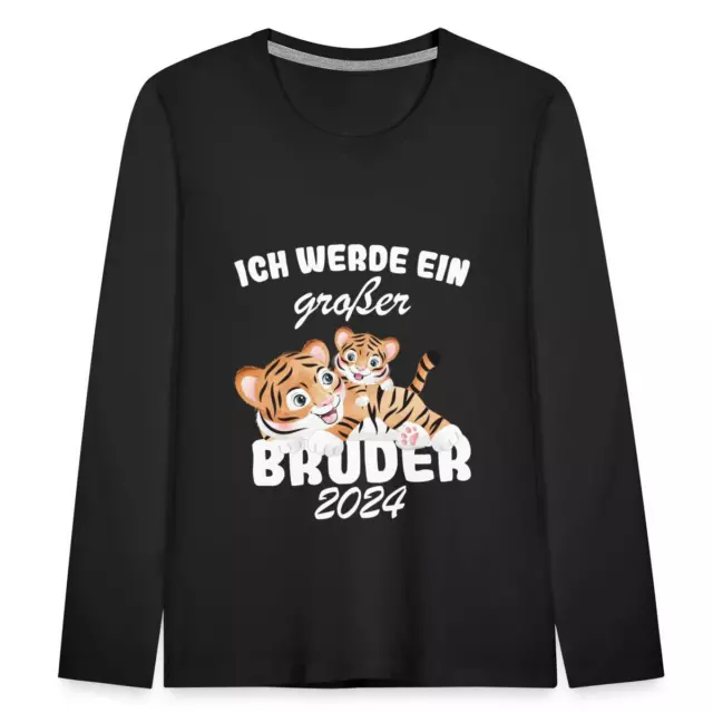 Großer Bruder 2024 Tiger Geschenkidee Kinder Langarmshirt