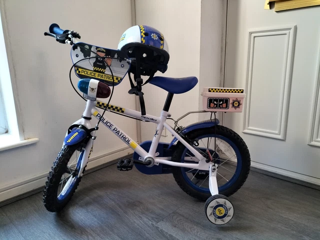KIDS APOLLO POLICE Patrol Mountain Bike With Stabilisers And