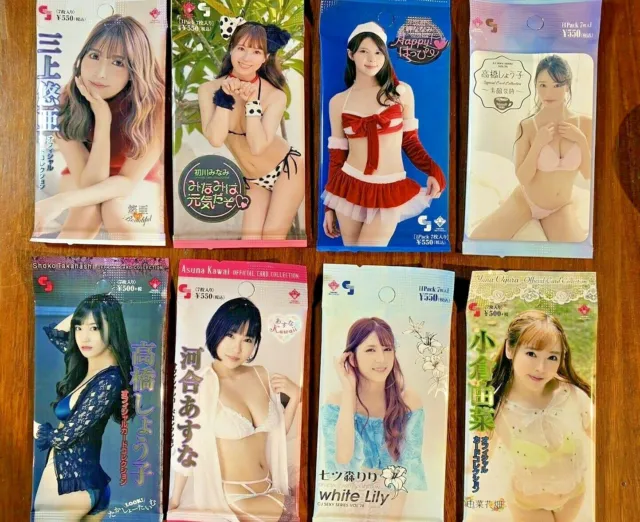 Japanese Idol Model CJ Jyutoku Lot of 7 Packs (Missing Yua Mikami Top Left Pack)
