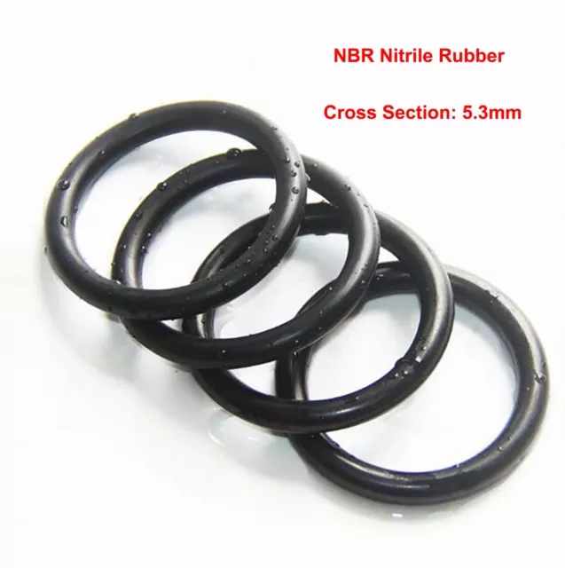 O-Ring Seals Washers NBR Nitrile Rubber Cross Section 5.3mm Oil Sealing Gasket