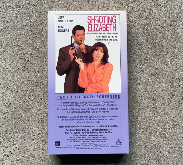 SHOOTING ELIZABETH HOT Chocolate Promo Screener VHS Rare Romantic
