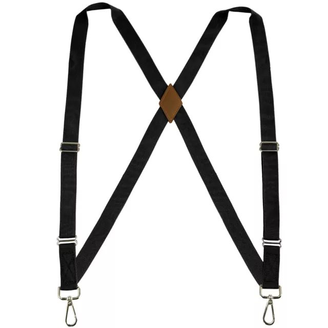 Buyless Fashion Trucker Suspenders Men - 48" Elastic Adjustable 1" X Back Braces