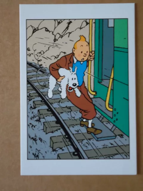 carte postale TINTIN  ,  Hergé  ,  "Le temple du soleil"  (sans date)