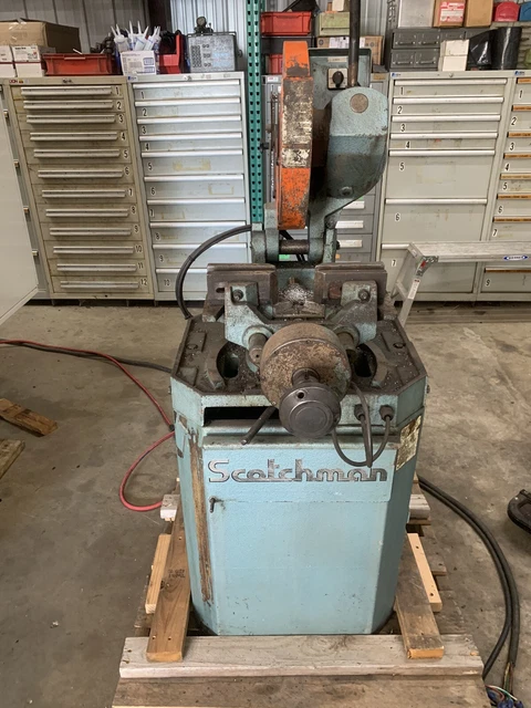 Scotchman Cold Saw model CPO-350 LT/PK 208 V 3 Phase 2 Speed Motor BEWO Air Vise Scotchman Cold Saw model CPO-350 LT/PK 208 V 3 Phase 2 Speed Motor BEWO Air Vise