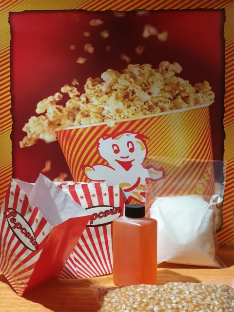 POPCORN-Paket  Popcorntüten,Popcornmais,Popcornzucker,Popcornfett oder Popcornöl