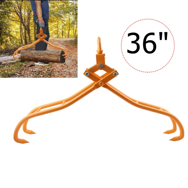 36" Log Lifting Tong Grapple Claw Lumber Skid Grabbern 4 Claw Timber Claw Hook
