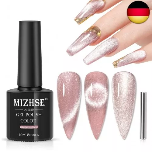 MIZHSE UV Gel Nagellack Cat Eye Gel Nagelpolitur Magnetisch Set Nagelgel